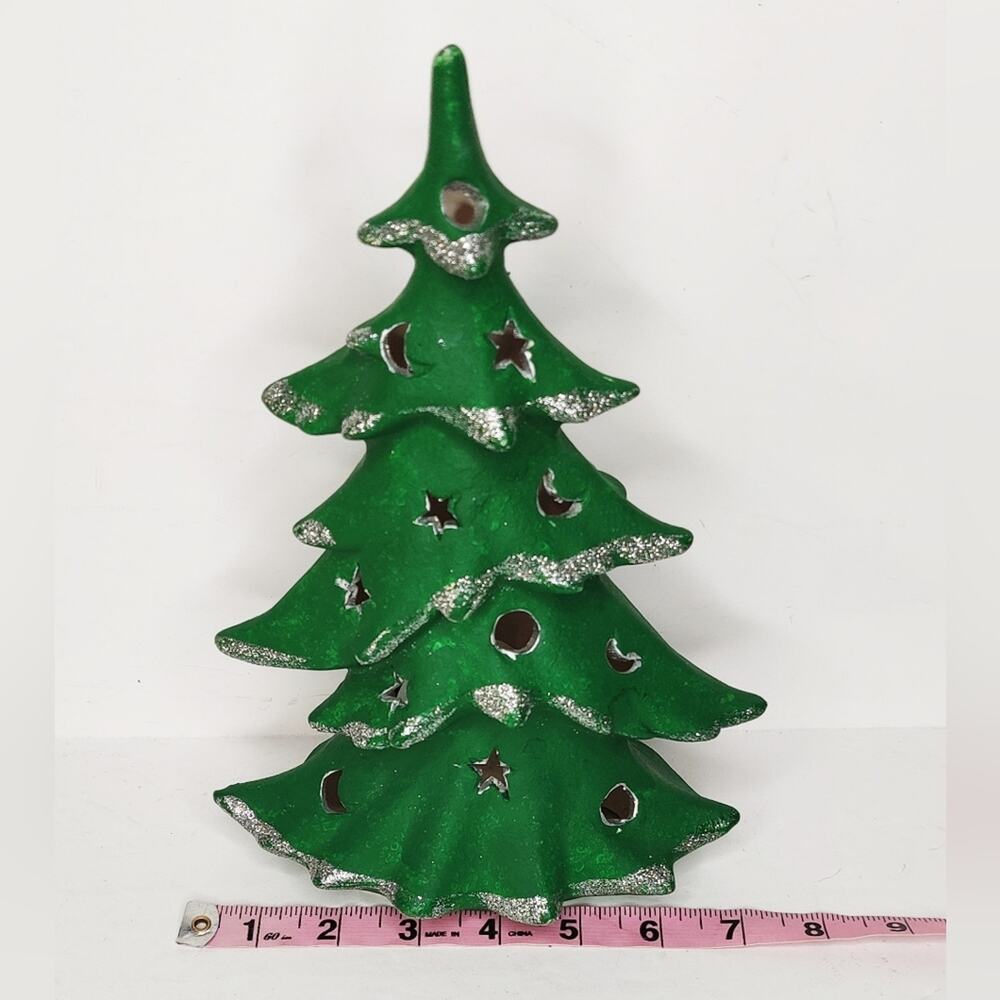Hermitage Pottery Vintage Green Christmas Tree Tealight Candle Holder 1999 - Picture 5 of 9